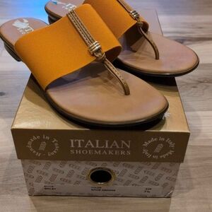Italian Shoemakers Vibrant Orange Sandals